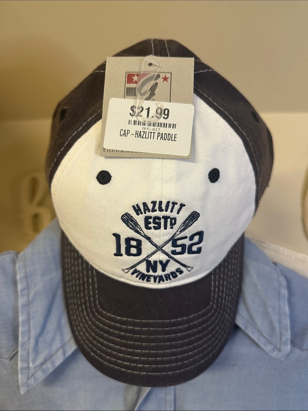 The Game Navy and White Hazlitt Paddle Cap